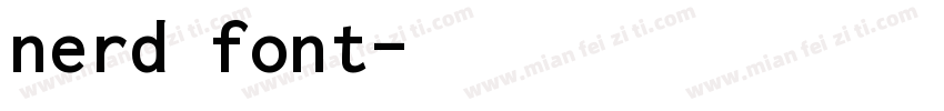 nerd font字体转换